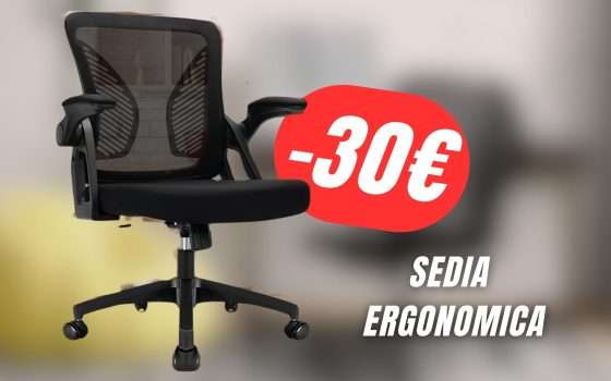 Questa sedia Ergonomica è comodissima (e SCONTATA di 30€ grazie al COUPON)