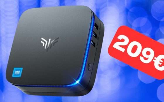 Mini PC velocissimo a prezzo WOW: solo 209€ per 16GB RAM e SSD 512GB