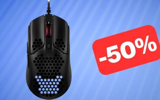 Mouse da gaming a nido d'ape e ultraleggero in OTTIMO SCONTO Amazon (-50%)