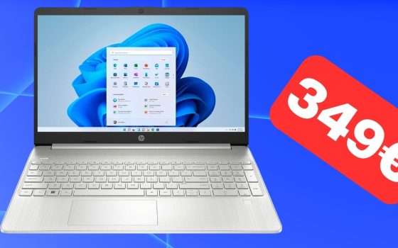 Solo 349€ per questo notebook HP con Windows 11 leggero e veloce