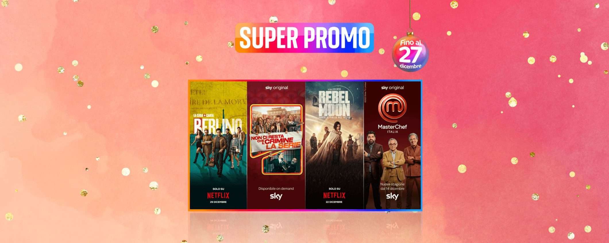 Sky TV e Netflix a 14,90€: scopri l'offerta di Natale 2023