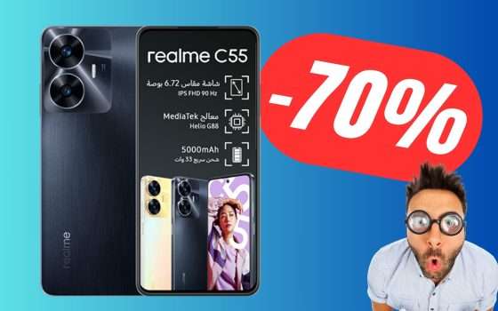 EBAY IMPAZZISCE: sconto del 70% per questo Realme C55!