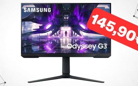 Samsung Monitor Gaming Odyssey G3 a soli 145 euro su Amazon