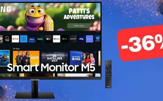 Samsung Smart Monitor M5 in offerta (-36%): arriva PRIMA di Natale