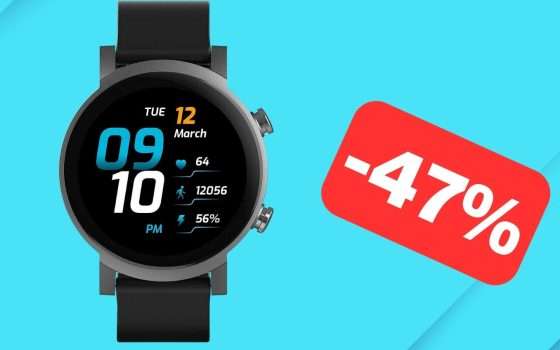 Smartwatch con Wear OS in SUPER SCONTO su Amazon (-47%)