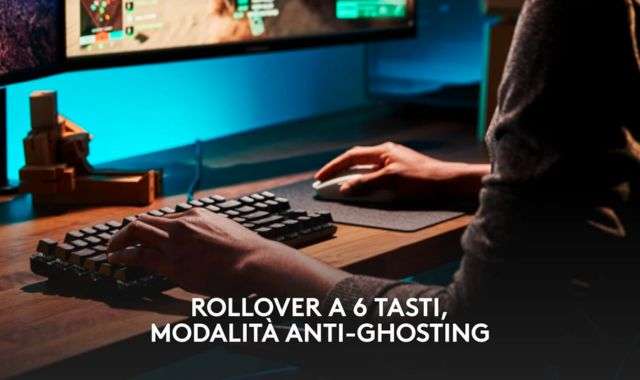 Tastiera meccanica gaming anti-ghosting