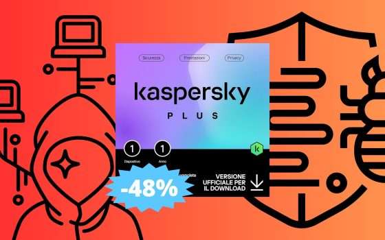 Kaspersky Plus Internet Security 2024: sconto FOLLE del 48%