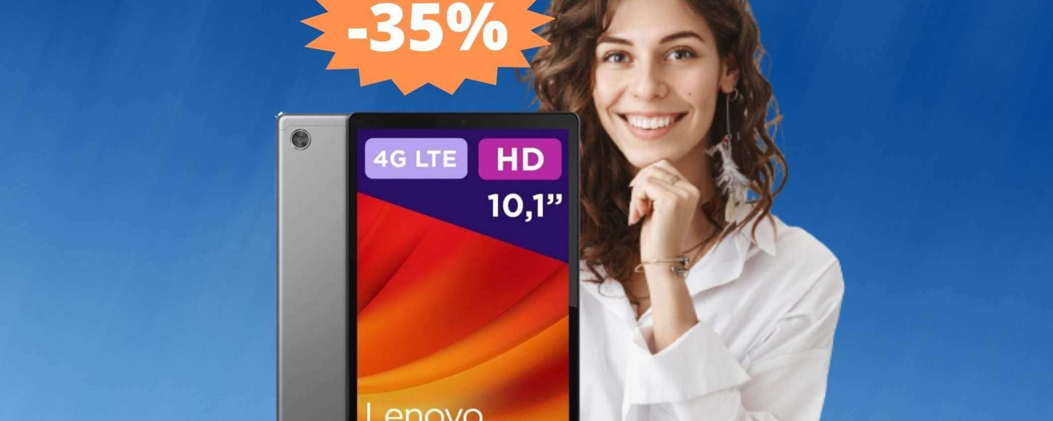 Lenovo Tab M10: sconto PAZZESCO del 35% su Amazon