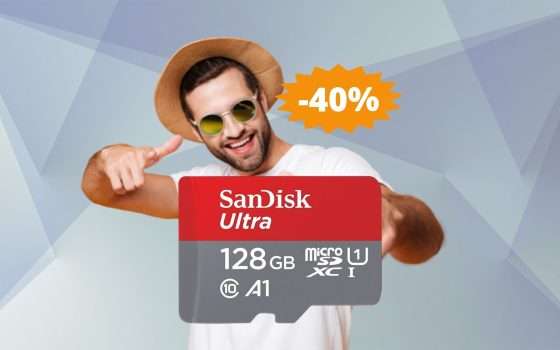 MicroSD SanDisk Ultra 128GB: sconto ECCEZIONALE del 40%