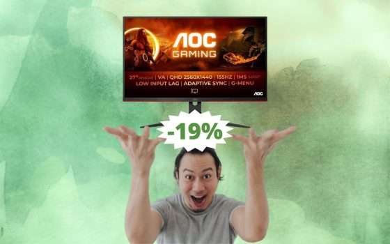 Monitor AOC da gaming: un'OCCASIONE da non perdere (-19%)