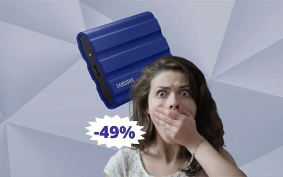 SSD Samsung Memorie T7: AFFARE imperdibile su Amazon (-49%)