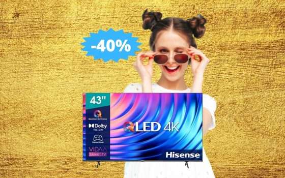 Smart TV Hisense QLED: MEGA offerta su Amazon (-40%)