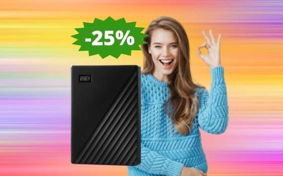 WD 4TB My Passport HDD: MEGA sconto del 25% su Amazon