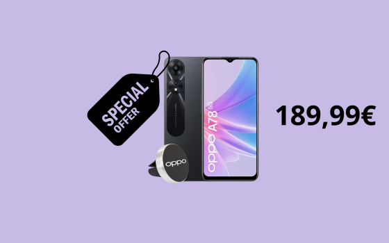 OPPO A78 5G con 128 GB di memoria al SUPER prezzo di 189,99€