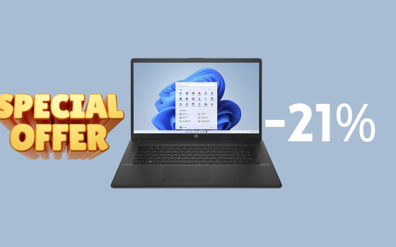 HP Laptop 17, in SUPER sconto del 21% con ben 512 GB