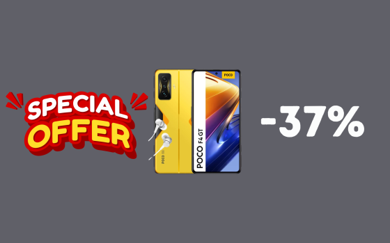 POCO F4 GT 5G con 256 GB in SUPER sconto del 37%