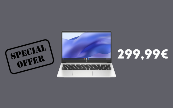 HP Chromebook 15a, ideale per gli studenti, a SOLI 299,99€