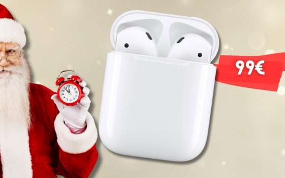 AirPods 2ª generazione a 99€, arrivano per Natale: regalo PERFETTO