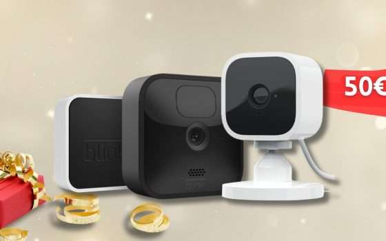 Super bundle SICUREZZA: telecamera esterno + interno BLINK a soli 50€