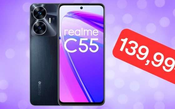 Smartphone da regalare a Natale: Realme C55 in offerta a 139,99 euro