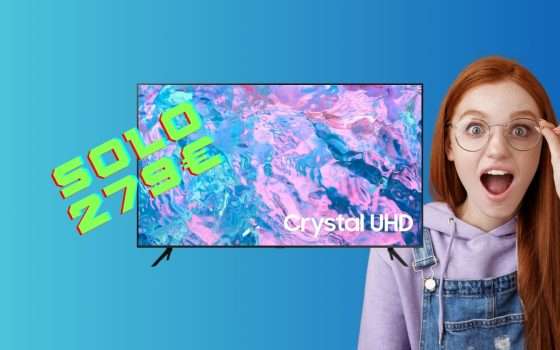 Samsung TV Crystal 4K Series 7: solo 279€ per questa 43 pollici