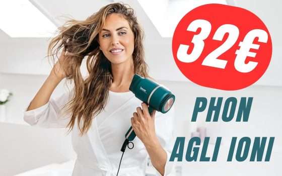 SCONTO FOLLE per l'Asciugacapelli agli ioni! (31,49€ in meno!)