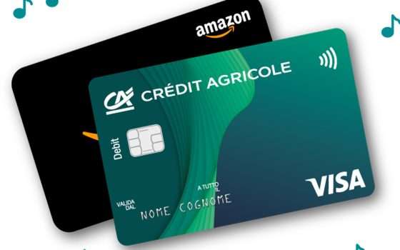 Crédit Agricole: conto gratis e fino a 150€ in buoni Amazon