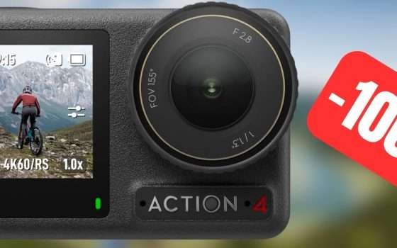 Riprese SPETTACOLARI con questa Action Cam 4K in offerta Amazon (-100€)