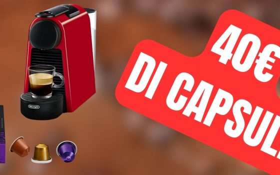 Macchina caffè Nespresso in OFFERTA con 40€ di capsule GRATIS