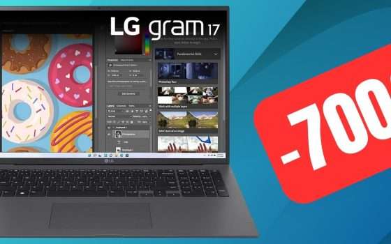 Notebook LG MOSTRUOSO con uno sconto di 700 euro su Amazon