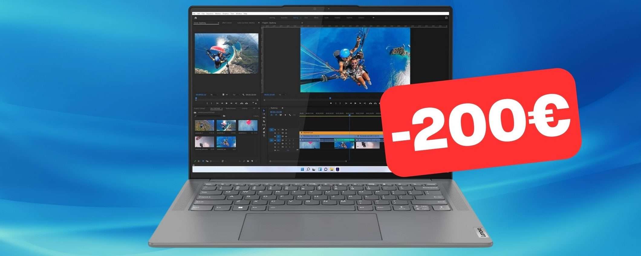 Subito 200€ di sconto su questo notebook Lenovo con display PAZZESCO (3K)