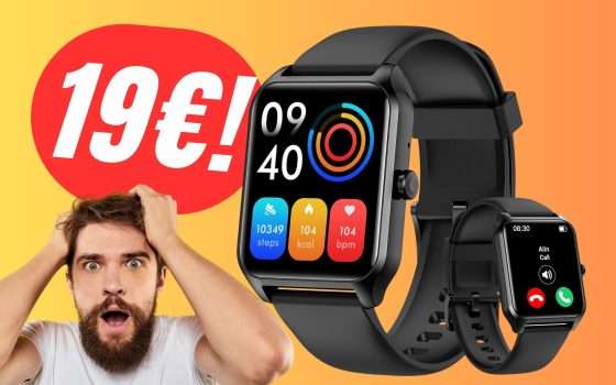 Smartwatch a soli 19€ col DOPPIO COUPON su Amazon!