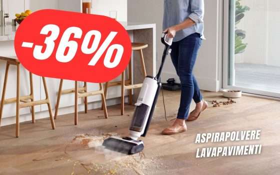 PREZZO FOLLE per l'ottimo Aspirapolvere Lavapavimenti Tineco! (-36%)