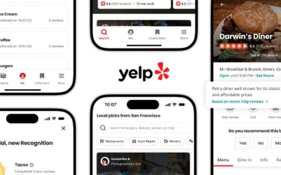 Yelp: nuova app per iOS con intelligenza artificiale