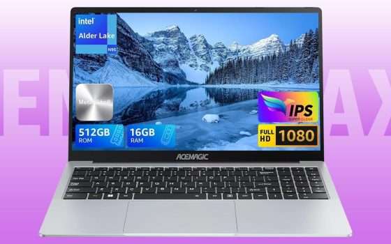 Notebook con CPU Intel, 16/512GB a 279€: che AFFARE