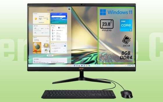 Acer Aspire C24: sconto imperdibile sul PC all-in-one