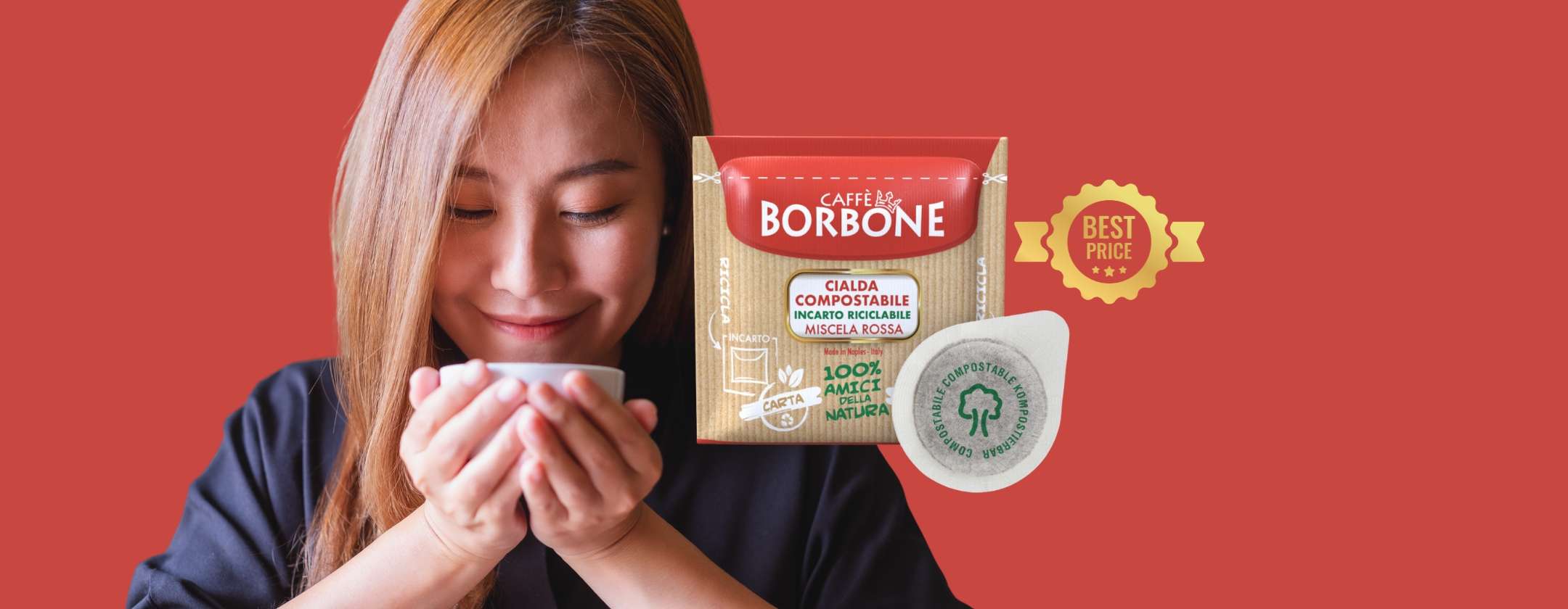 Cialde Caffè Borbone Miscela Rossa: oggi a 0,15 centesimi l'una