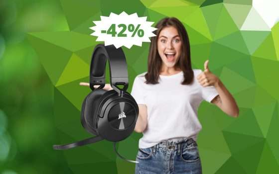 Cuffie da gaming Corsair HS55: MEGA sconto del 42% su Amazon