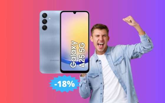 Samsung Galaxy A25: offerta ESCLUSIVA Amazon (-18%)