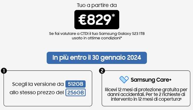 La promozione del Samsung per il lancio degli smartphone Galaxy S24