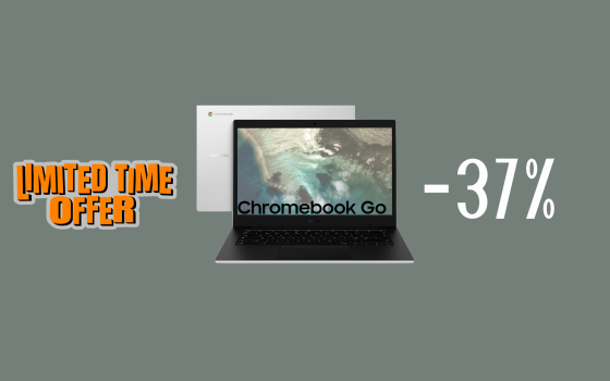 Samsung Galaxy Chromebook Go in SUPER sconto del 37% su Amazon