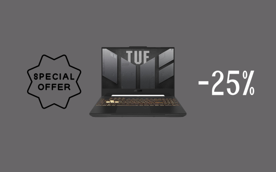 ASUS TUF Gaming F15, con RTX 4050 in SUPER sconto del 25%