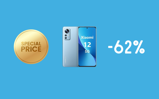 Xiaomi 12 5G a SOLI 345€ con un sconto PAZZESCO del 62%