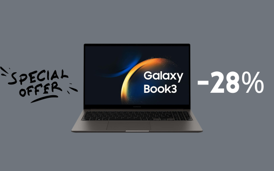 Samsung Galaxy Book3, laptop di ALTA qualità in sconto del 28%