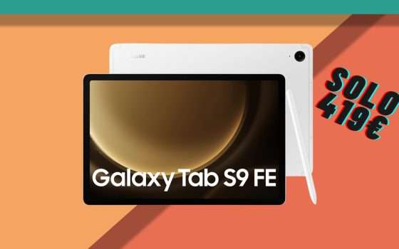 Samsung Galaxy Tab S9 FE: solo 419€ su Amazon