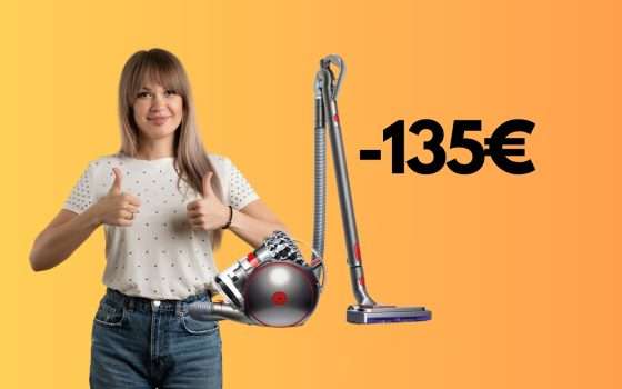 Sconto di 135€ sul Dyson Cinetic Big Ball, l'aspirapolvere potente