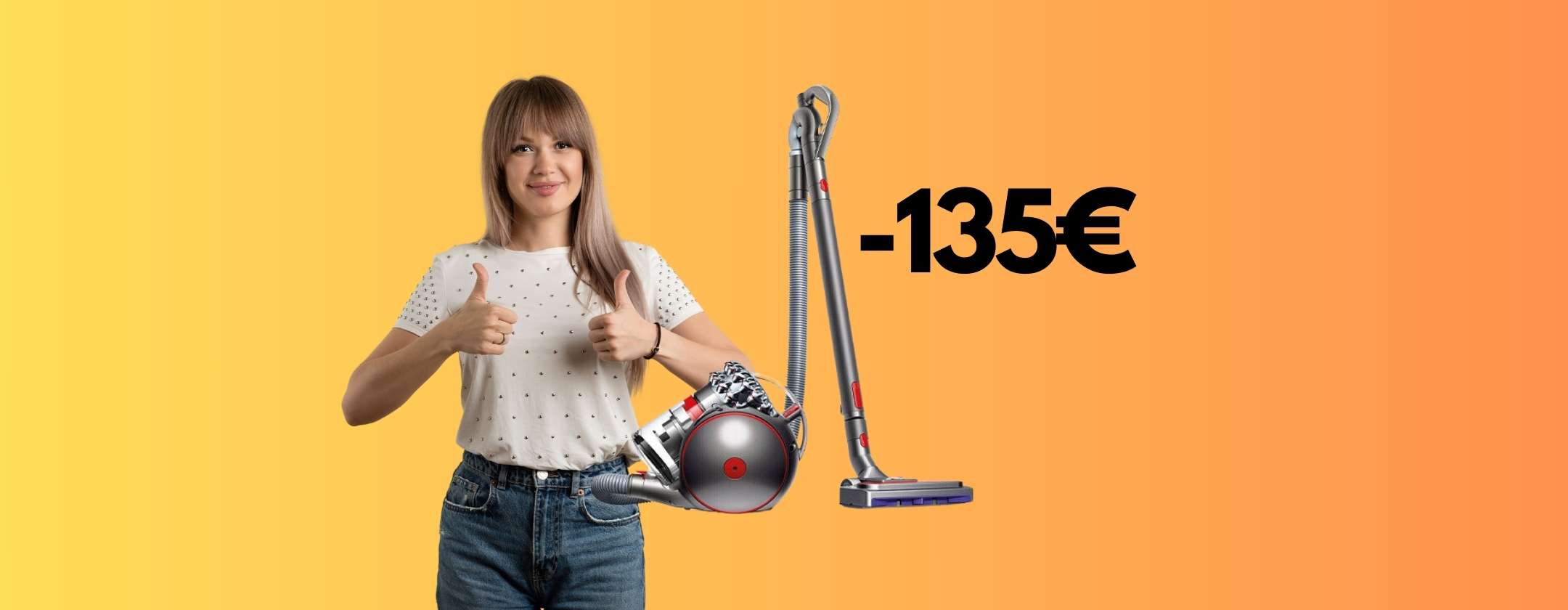 Sconto di 135€ sul Dyson Cinetic Big Ball, l'aspirapolvere potente