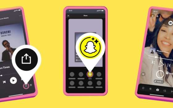 Spotify sbarca su Snapchat: selfie musicali con i brani preferiti