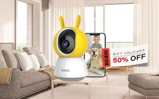 Videocamera WiFi da interno al 50% di SCONTO su Amazon (19€)