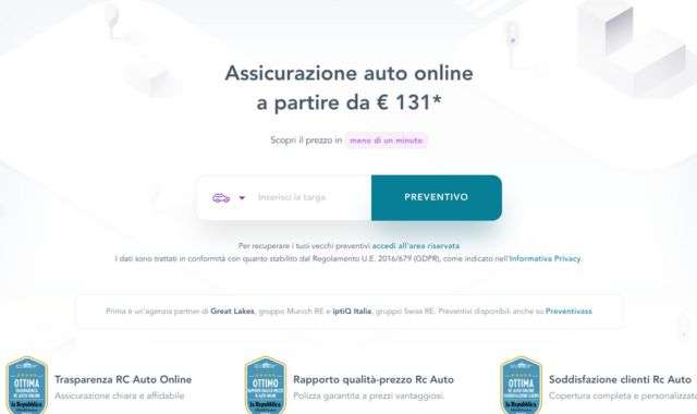 Assicurazione auto online Prima